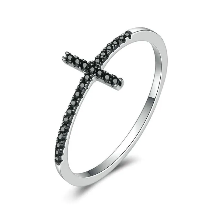 Christian Ring br Black Diamond Silver Lords Guidance Rings