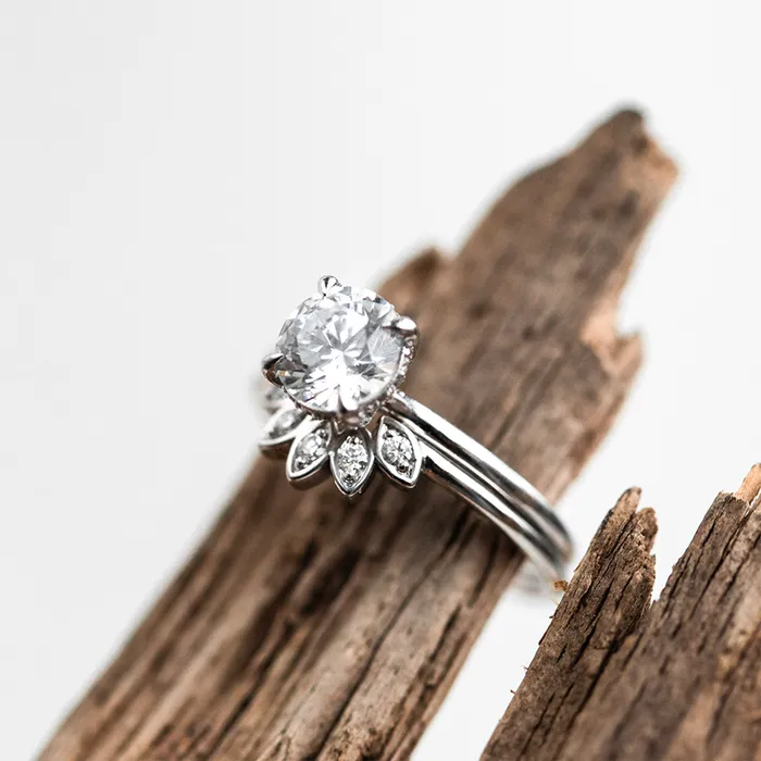 Consider Bridal Water Lily Diamond Ring Lab Grown Rings Consider Bridal Water Lily Diamond Ring Lab Grown Rings