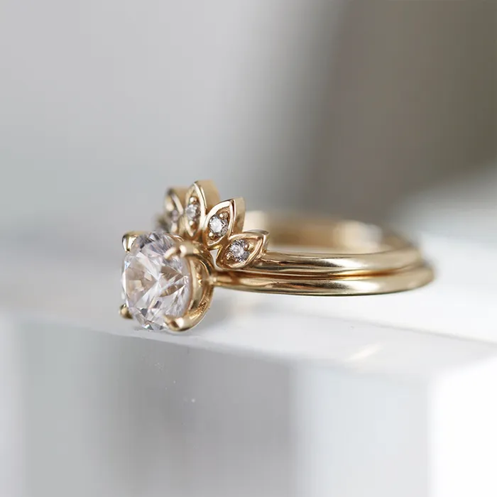 Consider Bridal Water Lily Diamond Ring Lab Grown Rings Consider Bridal Water Lily Diamond Ring Lab Grown Rings