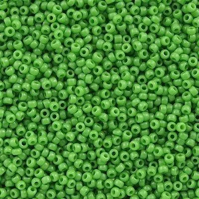 Miyuki Seed Beads 150 0411 Green Opaque 10Gr Peppy Beads Earrings