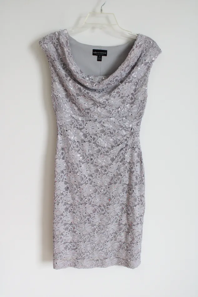 Necklaces Connected Apparel Light Purple Sequined Dress 4 Petite Connected