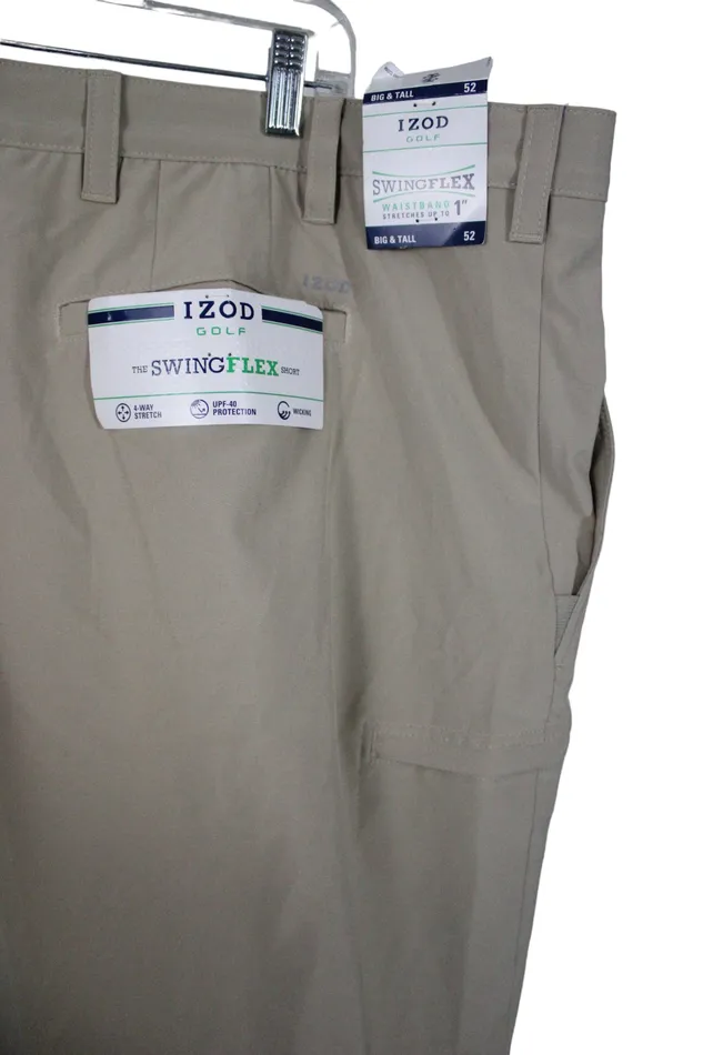 NEW Izod Golf Tan Shorts 52 Izod Earrings