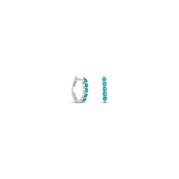 Alexis Jae Earrings Turquoise Huggie Hoops