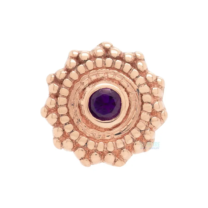 Body Vision BVLA Necklaces threadless Round Afghan Pin in Gold with Amethyst Body Vision BVLA Necklaces threadless Round Afghan Pin in Gold with Amethyst