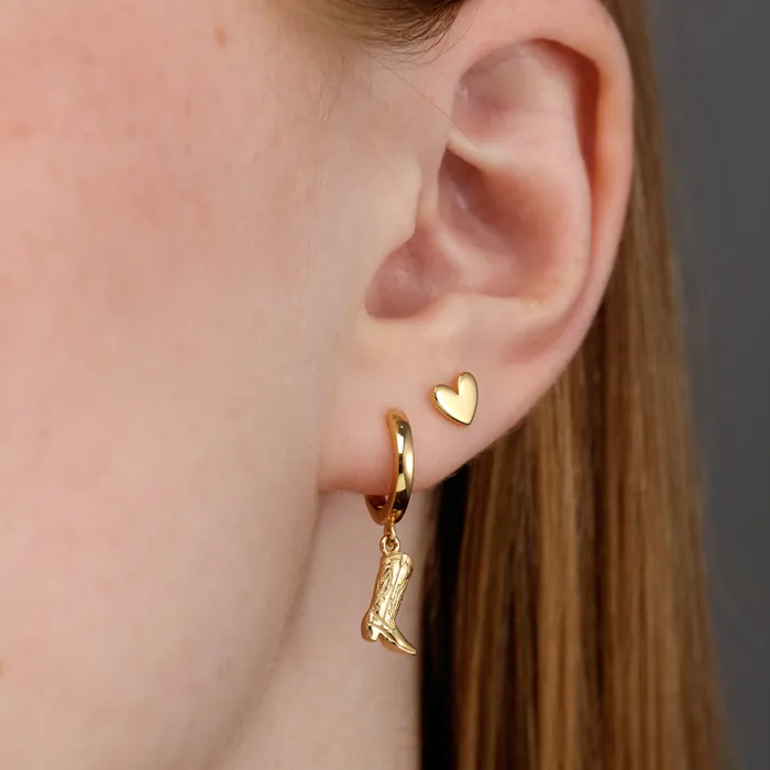 Cowboy Boot Charm Hoop Earrings Scream Pretty Earrings Cowboy Boot Charm Hoop Earrings Scream Pretty Earrings