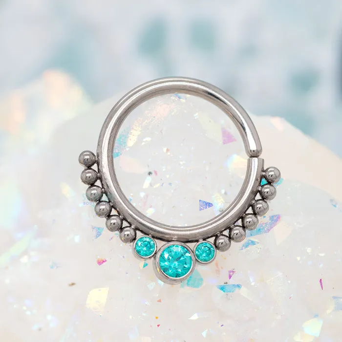 LeRoi Rings HSMRF Haute Couture Faceted Gem Seam Ring