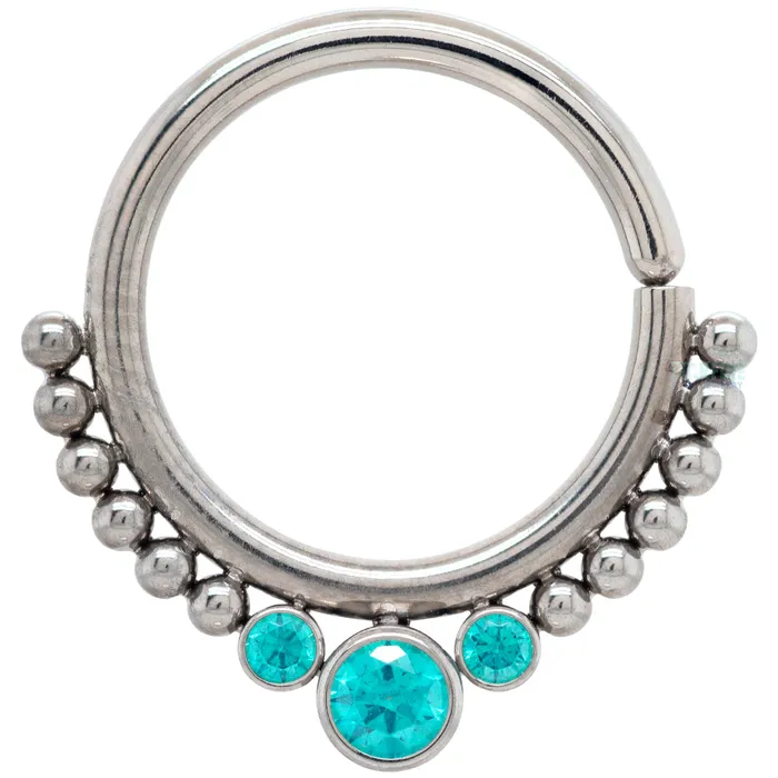 LeRoi Rings HSMRF Haute Couture Faceted Gem Seam Ring