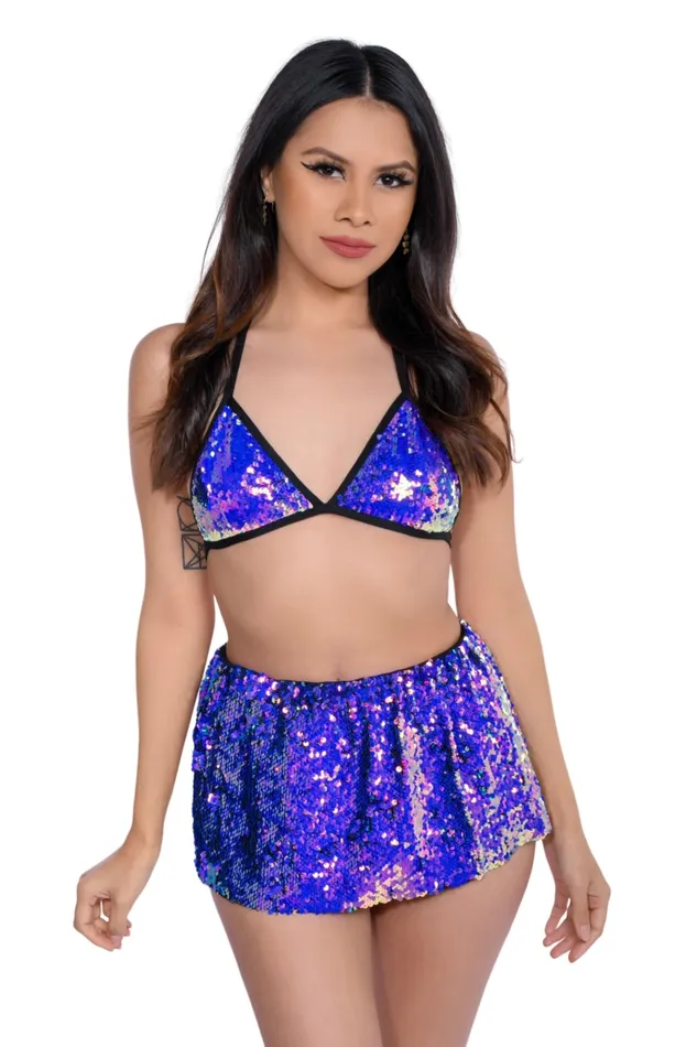 THE LUMI SHOP Earrings Gypsy Fuchsia Sequin Skirt