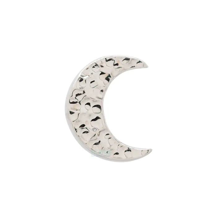 threadless Hammered Crescent Moon Pin in Gold Body Vision BVLA Earrings