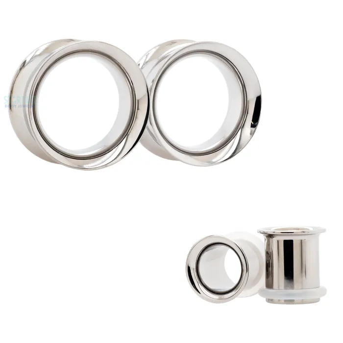 Titanium Eyelets High Polish Industrial Strength IS Earrings