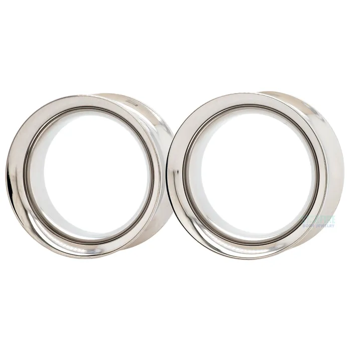 Titanium Eyelets High Polish Industrial Strength IS Earrings