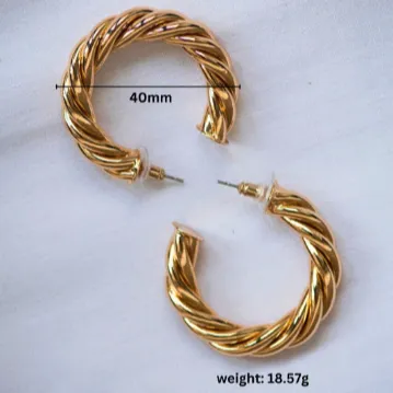 14K GoldFilled Twisted Hoop Earrings Jewelvers Earrings 14K GoldFilled Twisted Hoop Earrings Jewelvers Earrings