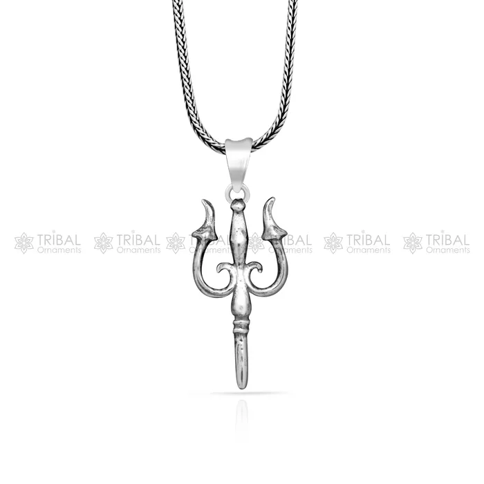 925 Sterling silver handmade Trishul trident pendantnsp855 TRIBAL ORNAMENTS Necklaces 925 Sterling silver handmade Trishul trident pendantnsp855 TRIBAL ORNAMENTS Necklaces