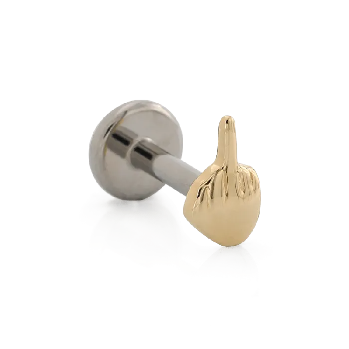 Body Vision Earrings Middle Finger