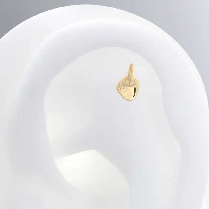 Body Vision Earrings Middle Finger