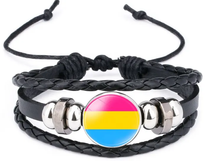 Bracelets polly B959 Pink Yellow Blue Leather Bracelet