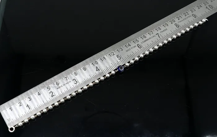 Bracelets TRIBAL ORNAMENTS 925 sterling silver handmade beaded evil eye bracelet amazing stylish unisex bracelet 9 inches long jewelry nsbr475