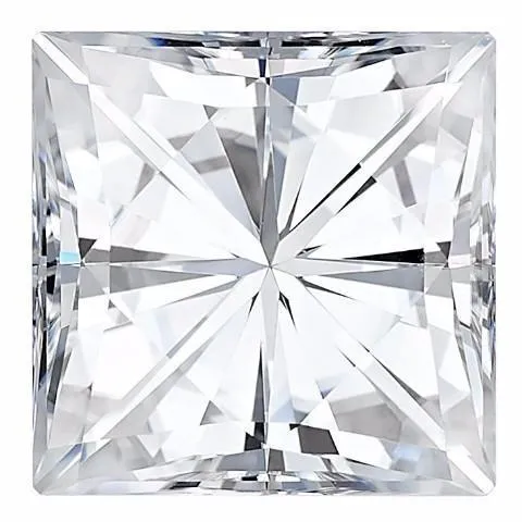 Charles Colvard Square Moissanite FIRE BRILLIANCE Earrings