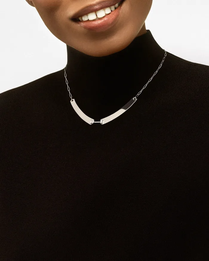 Dinner Date Mood Necklace in White Gold Mood Necklaces Dinner Date Mood Necklace in White Gold Mood Necklaces