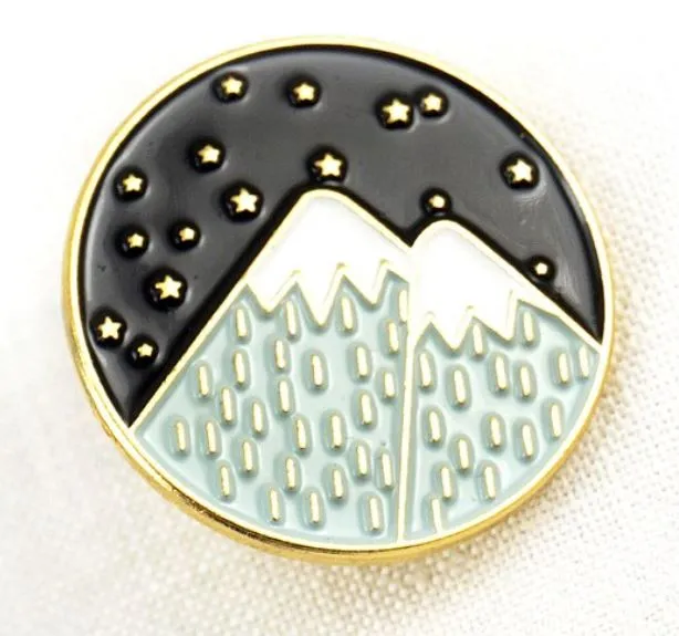 F123 Gold Outdoors Mountain Scene Fashion Pin alice PreStyled Sets