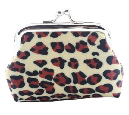 G140 Light Brown Leopard Print Clasp Coin Purse POLLY Necklaces