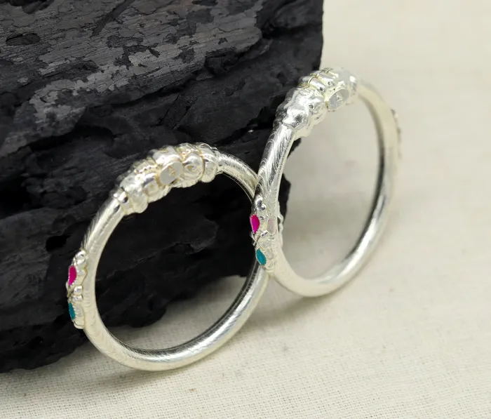 Handmade crocodile face sterling silver Vintage style bangle bracelet new born baby fabulous customized tribal unisex kids jewelry ba81 TRIBAL ORNAMENTS Bracelets