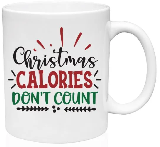 MG48 Christmas Calories Coffee Mug Sand Dollar Sales Necklaces