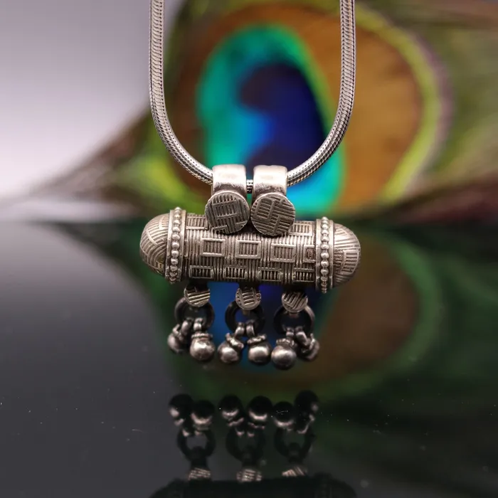 Necklaces 925 Sterling silver traditional tribal amulet pendant jewelry nsp48 TRIBAL ORNAMENTS