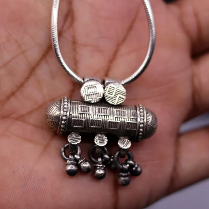 Necklaces 925 Sterling silver traditional tribal amulet pendant jewelry nsp48 TRIBAL ORNAMENTS