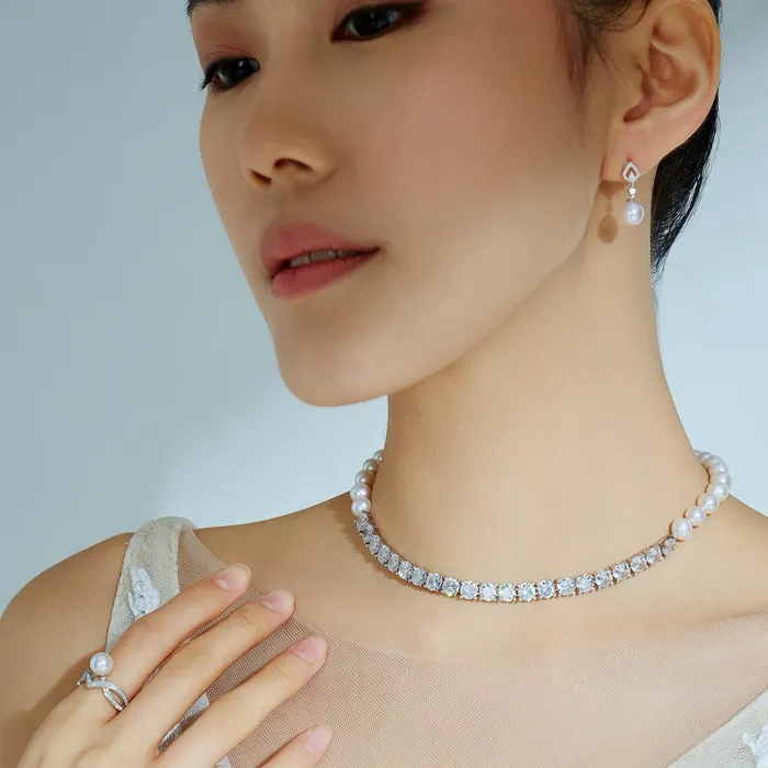 Necklaces Pearly Lustre Top Lustre White Freshwater Pearl Necklace WN00710
