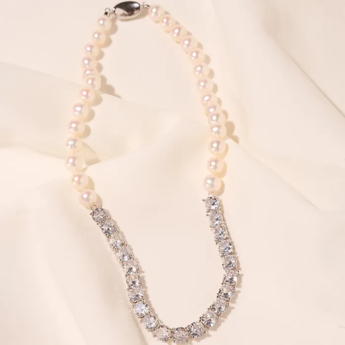 Necklaces Pearly Lustre Top Lustre White Freshwater Pearl Necklace WN00710