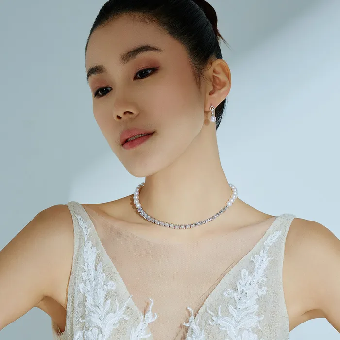 Necklaces Pearly Lustre Top Lustre White Freshwater Pearl Necklace WN00710