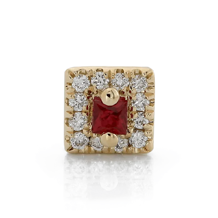 Necklaces Suzanne Kalan Square with Colored Gemstone Ruby