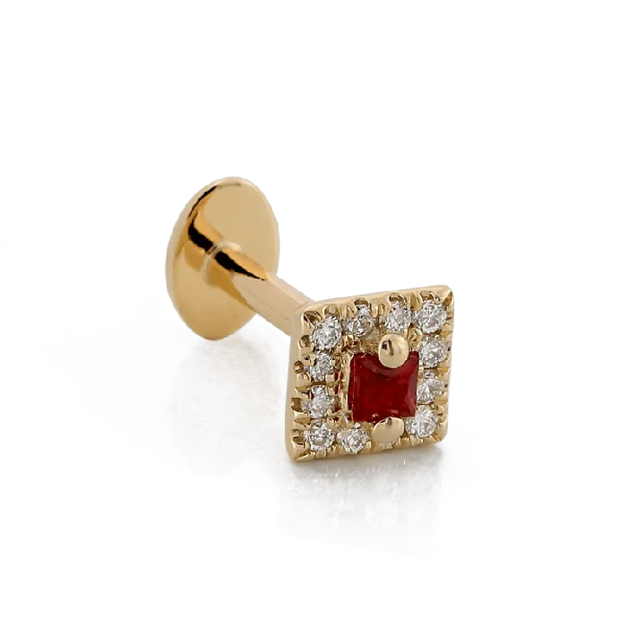 Necklaces Suzanne Kalan Square with Colored Gemstone Ruby