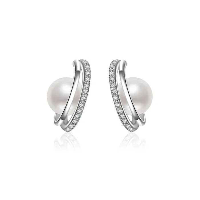 New Yorker Freshwater Pearl Earrings WE00102 Pearly Lustre Earrings