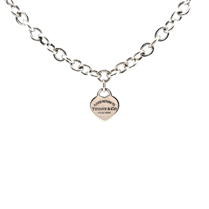 PreOwned Tiffany Co Return To Tiffany Heart Tag Necklace Tiffany Co Necklaces