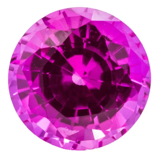 Rings Chatham LabGrown Round Pink Sapphire Stone Size FIRE BRILLIANCE