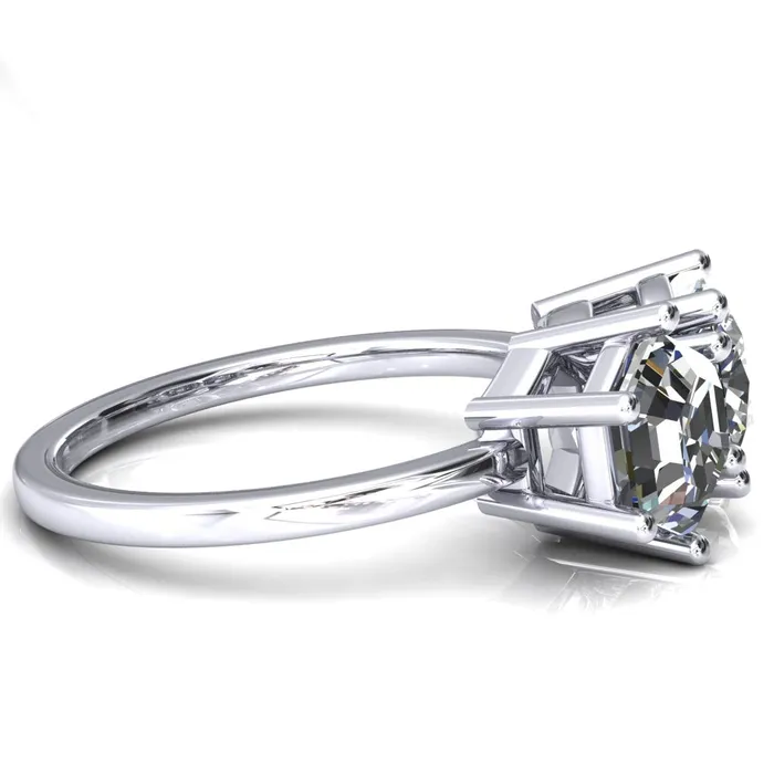 Rings Fire Brilliance 7mm Cushion 7mm Hexagon TwoStone Center Toi Et Moi Ring