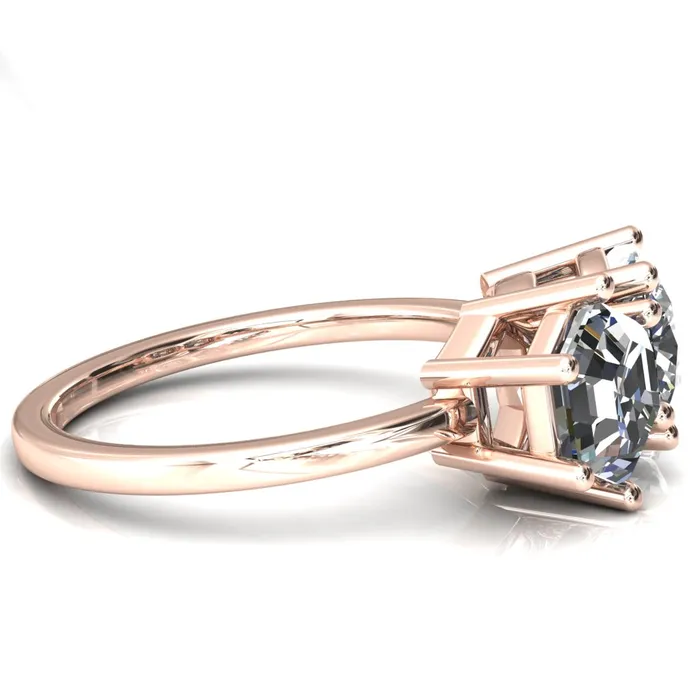 Rings Fire Brilliance 7mm Cushion 7mm Hexagon TwoStone Center Toi Et Moi Ring