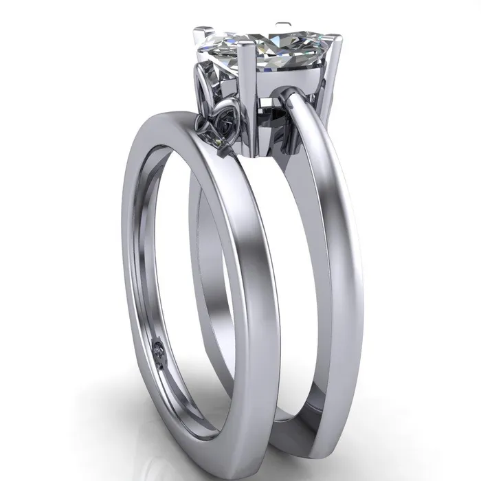 Rings Fire Brilliance Oreli Oval Center Stone 4 Prong Basket Setting