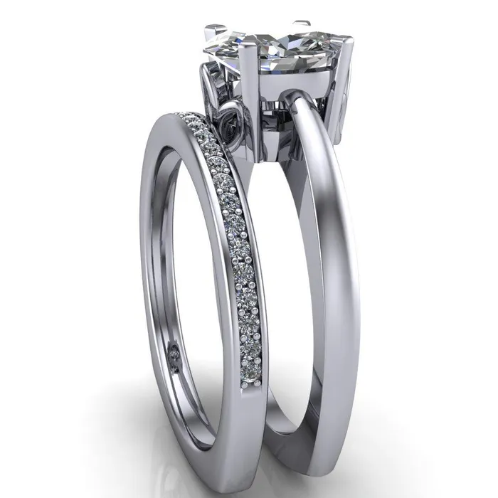 Rings Fire Brilliance Oreli Oval Center Stone 4 Prong Basket Setting