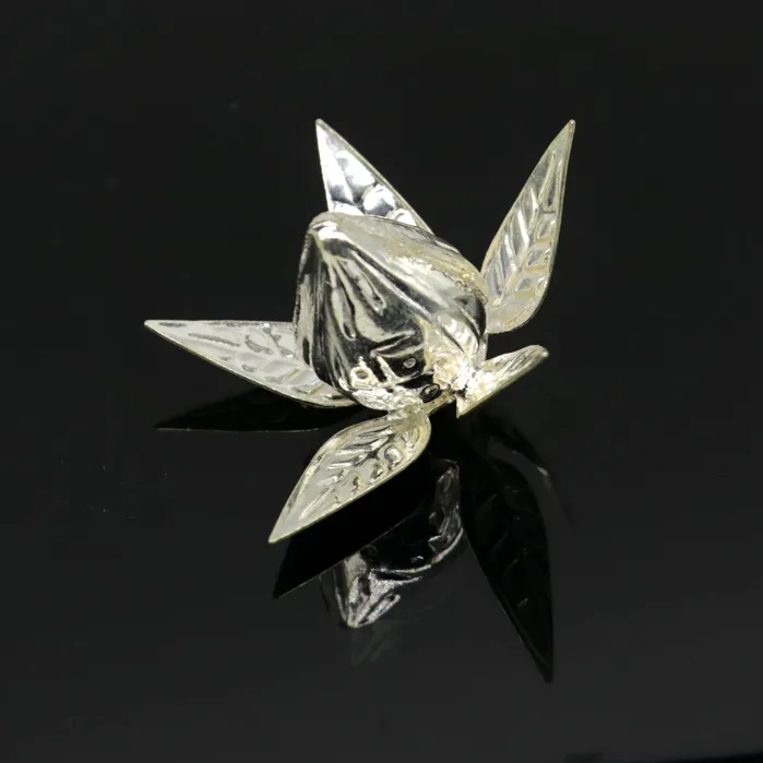 Solid sterling silver handmade gorgeous coconut with betel leaf excellent silver utensils silver article puja accessories art temple art67 TRIBAL ORNAMENTS Necklaces