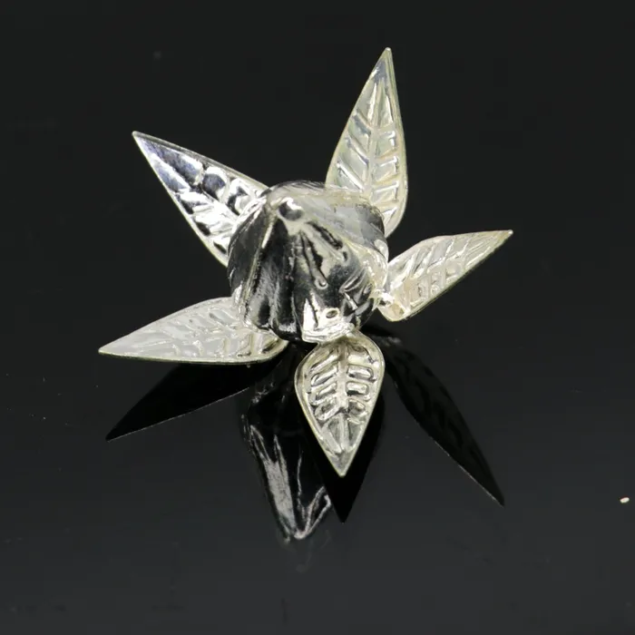 Solid sterling silver handmade gorgeous coconut with betel leaf excellent silver utensils silver article puja accessories art temple art67 TRIBAL ORNAMENTS Necklaces