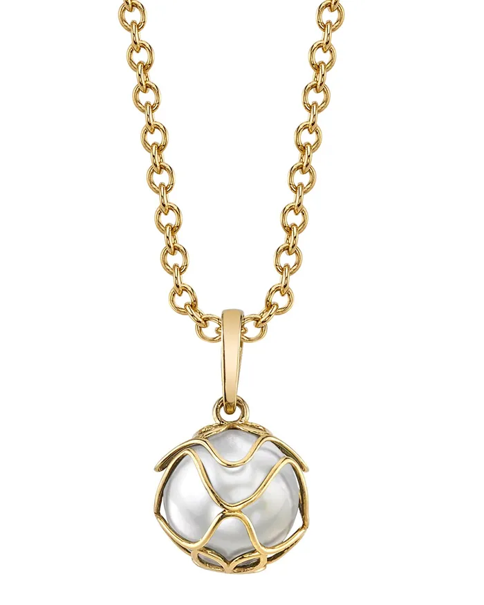 spt Necklaces White South Sea Pearl Omerta Pendant