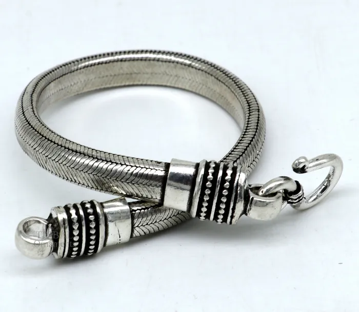 TRIBAL ORNAMENTS Bracelets 7mm 8 solid 925 sterling silver handmade snake chain heavy customized D shape half round bracelet personalized gifting jewelry nsbr250 TRIBAL ORNAMENTS Bracelets 7mm 8 solid 925 sterling silver handmade snake chain heavy customized D shape half round bracelet personalized gifting jewelry nsbr250