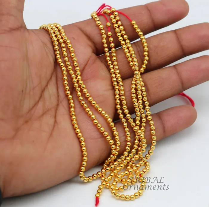 TRIBAL ORNAMENTS Necklaces lot 20 pieces 3mm gold beads Vintage handmade loose beads ethnic designer 22k yellow gold beads or ball for custom jewelry making bd25 TRIBAL ORNAMENTS Necklaces lot 20 pieces 3mm gold beads Vintage handmade loose beads ethnic designer 22k yellow gold beads or ball for custom jewelry making bd25