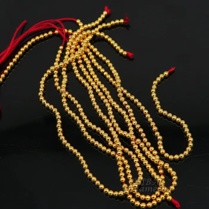 TRIBAL ORNAMENTS Necklaces lot 20 pieces 3mm gold beads Vintage handmade loose beads ethnic designer 22k yellow gold beads or ball for custom jewelry making bd25 TRIBAL ORNAMENTS Necklaces lot 20 pieces 3mm gold beads Vintage handmade loose beads ethnic designer 22k yellow gold beads or ball for custom jewelry making bd25