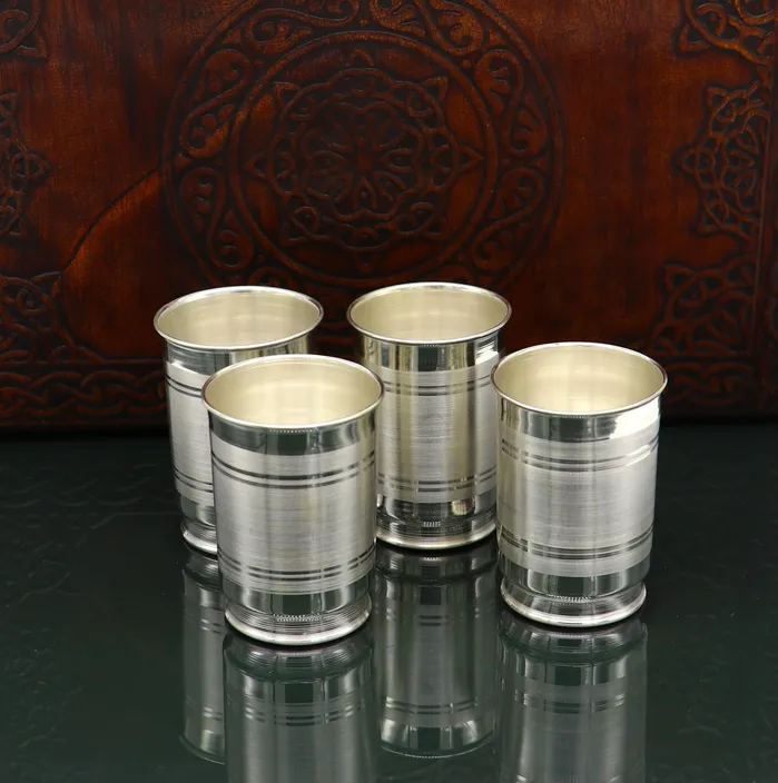 TRIBAL ORNAMENTS Rings 999 silver handmade baby glass set watermilk Glass tumbler best gifting silver vodka glass wine glass set baby feeding utensils sv134 TRIBAL ORNAMENTS Rings 999 silver handmade baby glass set watermilk Glass tumbler best gifting silver vodka glass wine glass set baby feeding utensils sv134