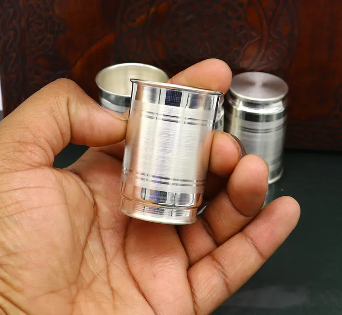 TRIBAL ORNAMENTS Rings 999 silver handmade baby glass set watermilk Glass tumbler best gifting silver vodka glass wine glass set baby feeding utensils sv134 TRIBAL ORNAMENTS Rings 999 silver handmade baby glass set watermilk Glass tumbler best gifting silver vodka glass wine glass set baby feeding utensils sv134