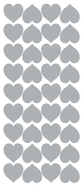 Winter Park Products Necklaces Metallic Silver Heart Stickers 1 DC20090